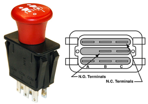 Rotary Replaces PTO Switch for Scag 481635, Exmark 103 - 5221, 1 - 633673 and Many others | MP9657 - MP9657 - Mow More